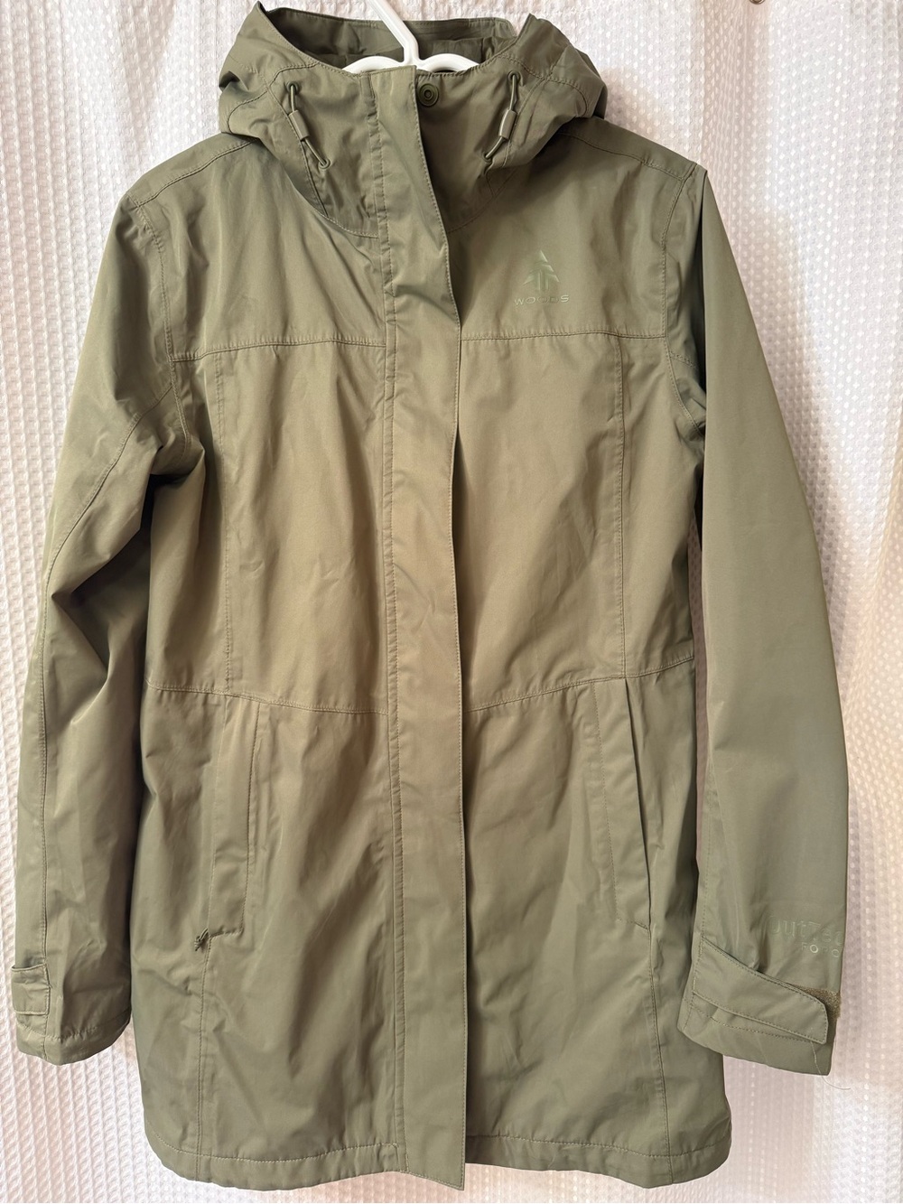 Green Hooded Rain Jacket